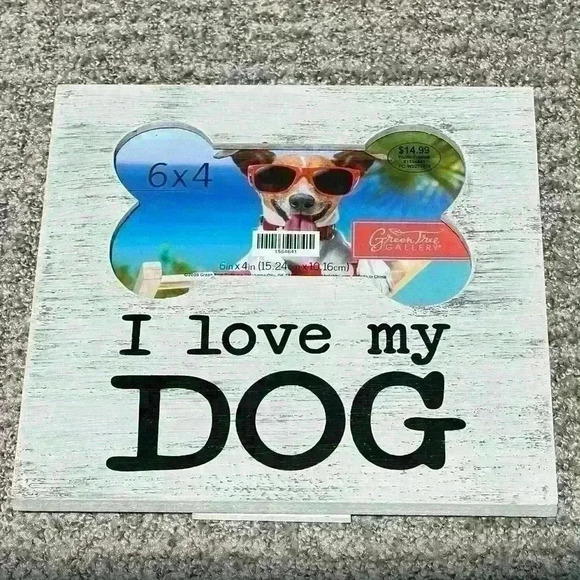 NEW 6x4 Photo Frame - I LOVE MY DOG - with cute Bone shaped picture cutout - Picture 4 of 4